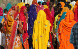Saris en Inde