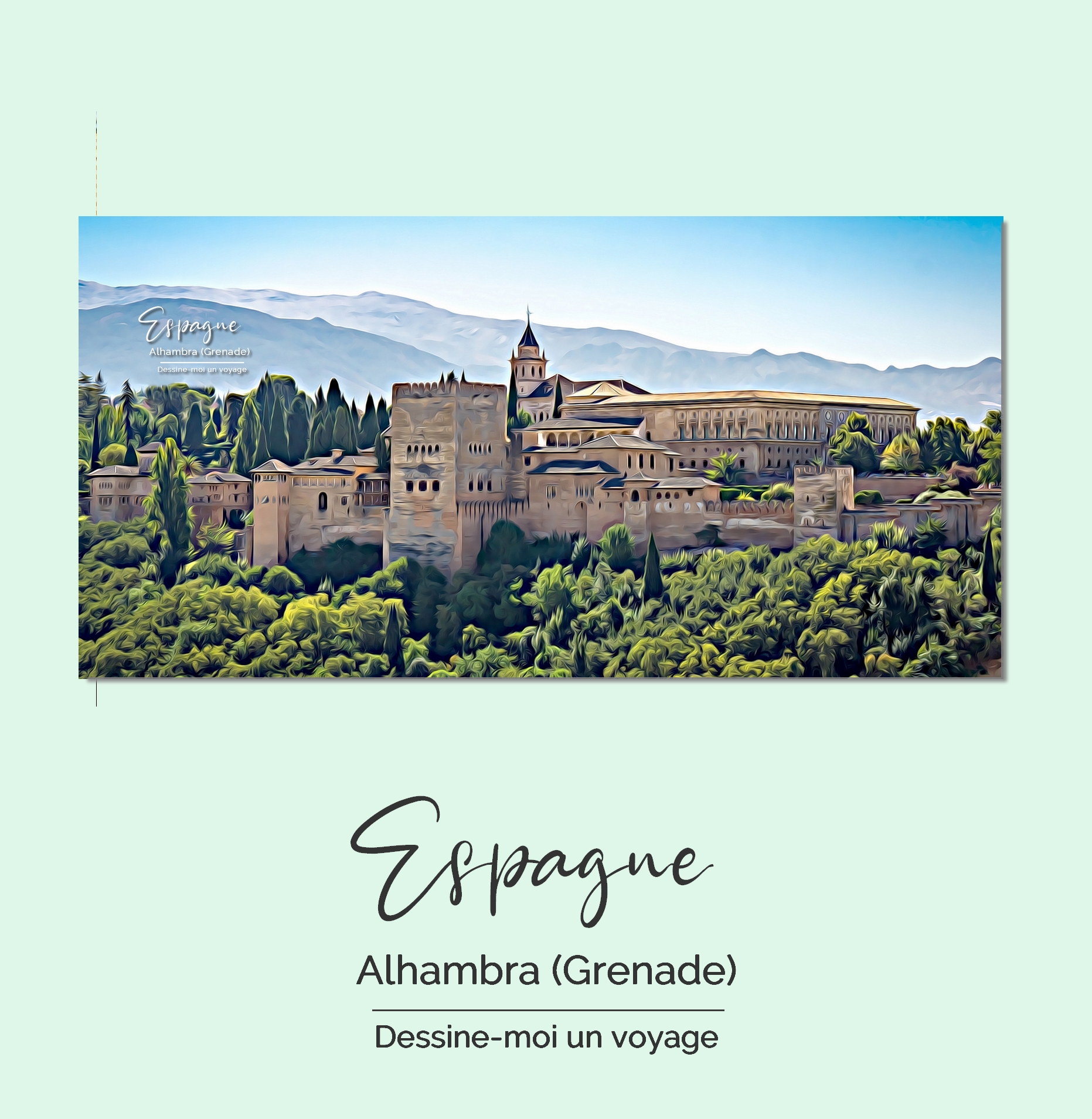Tableau personnalisé panoramique Espagne