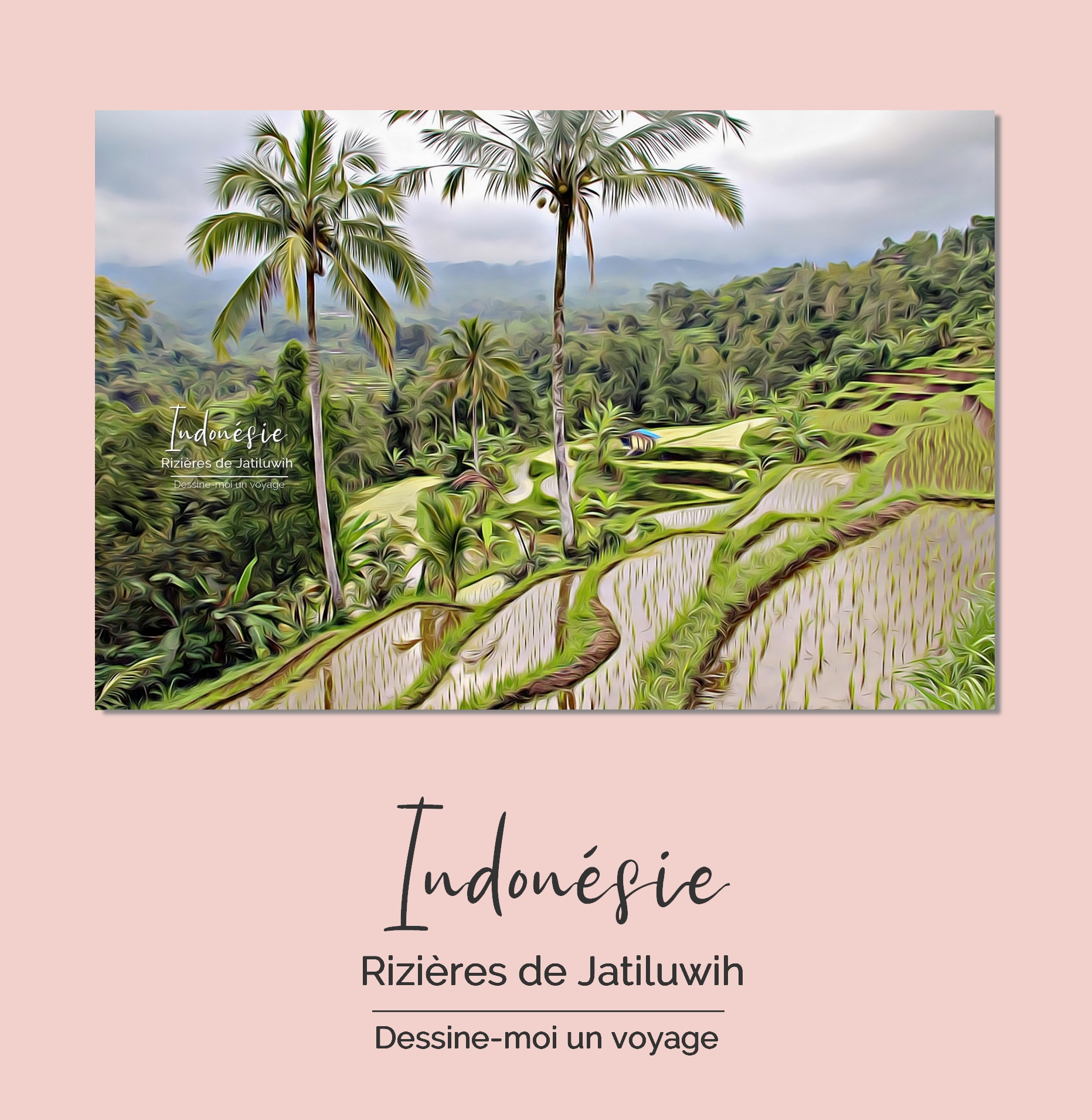 Tableau personnalisé paysage Indonésie