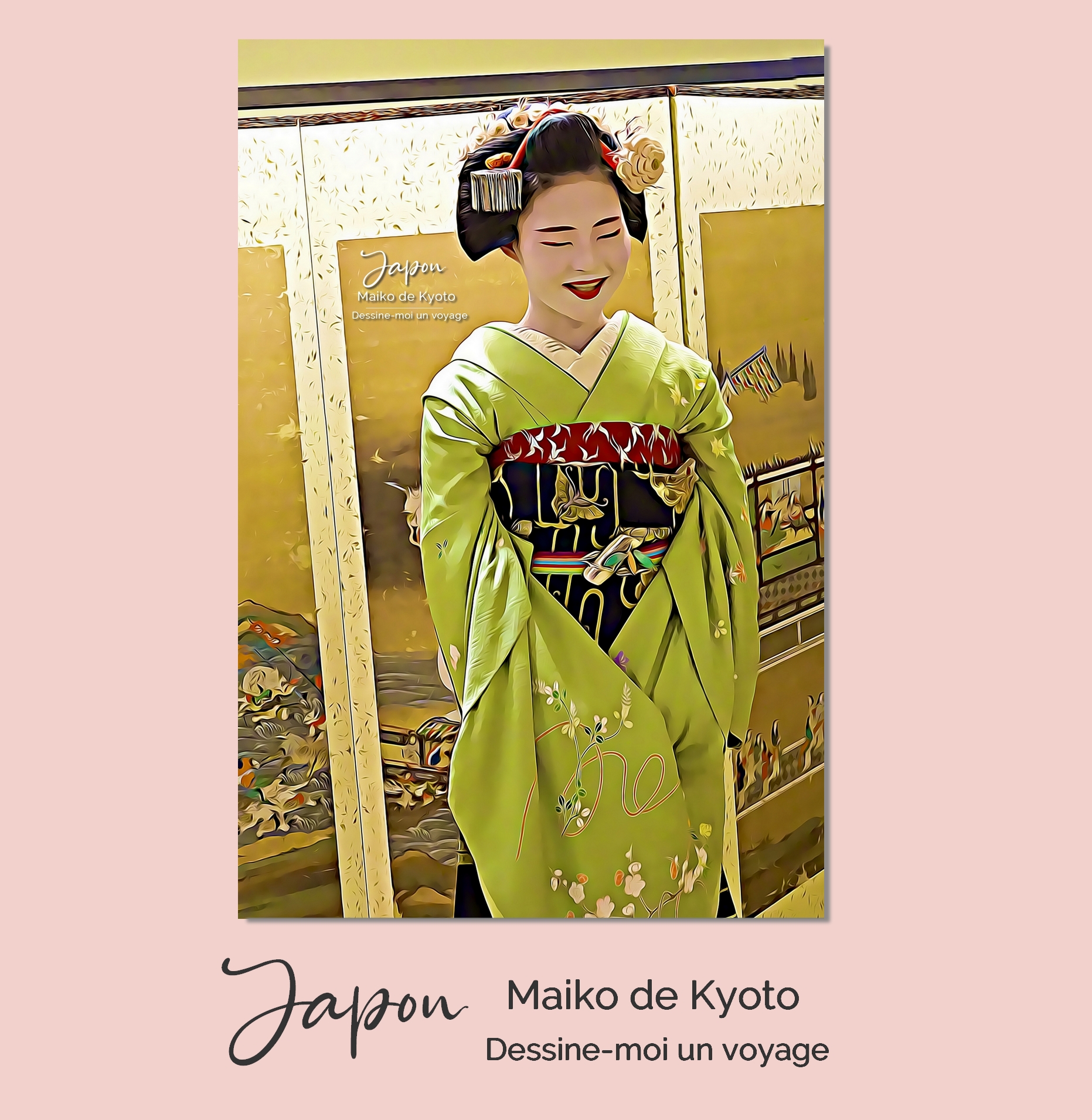 Tableau personnalisé portrait Japon