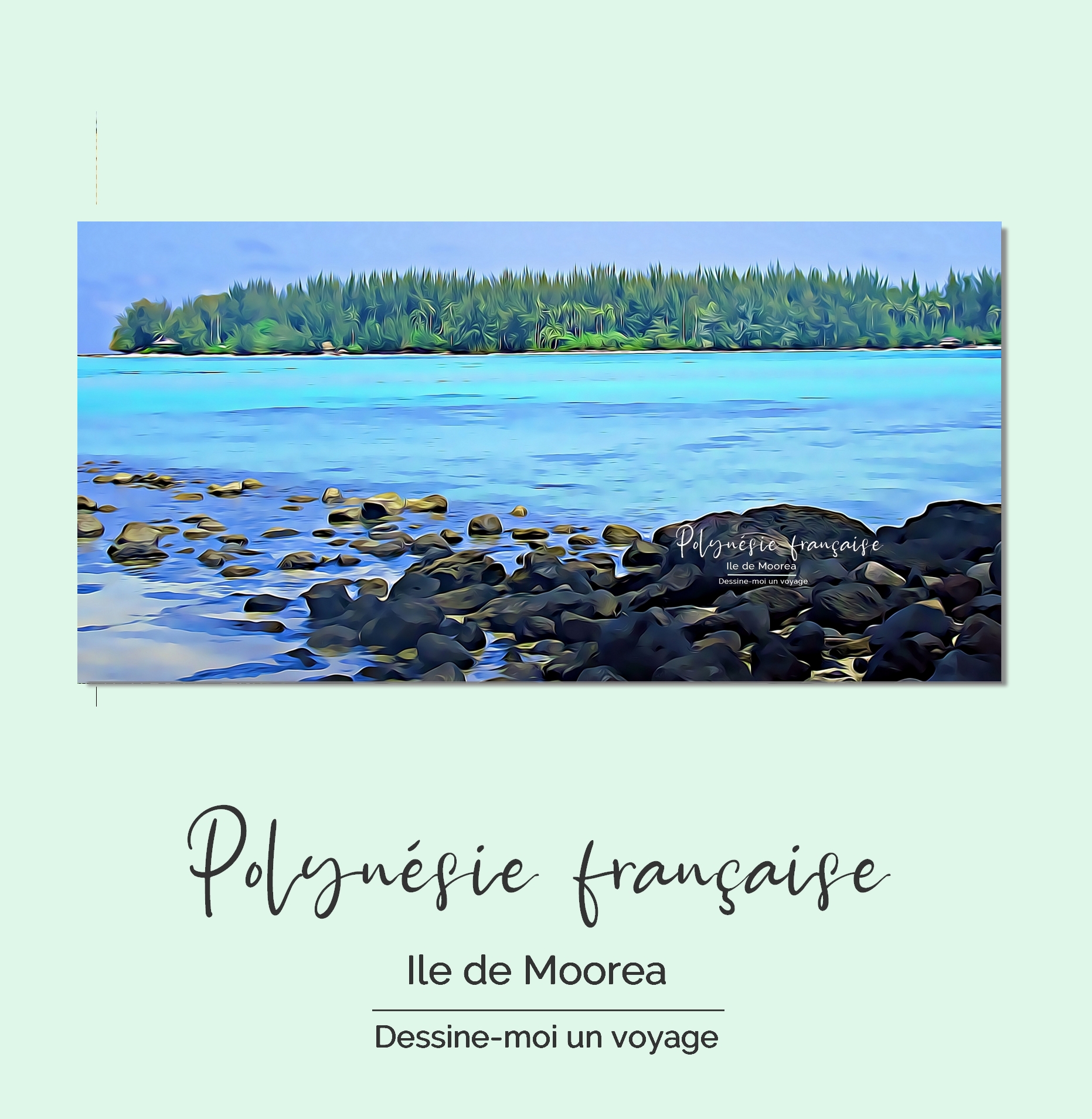 Tableau personnalisé panoramique Polynésie française